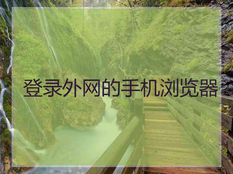 登录外网的手机浏览器