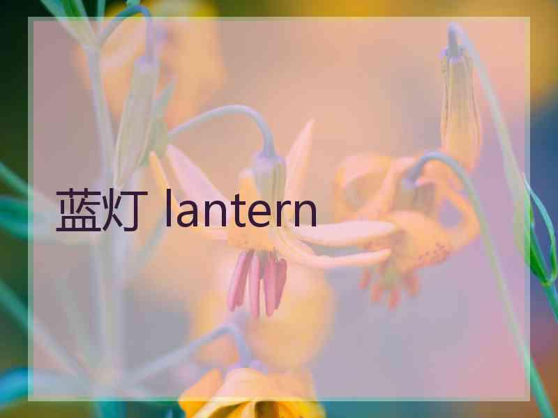 蓝灯 lantern