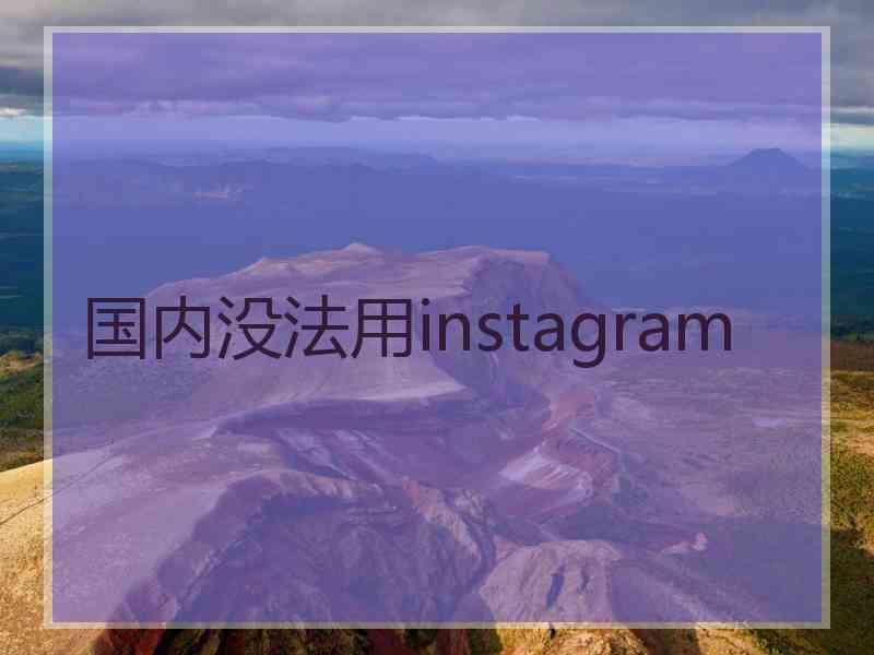 国内没法用instagram