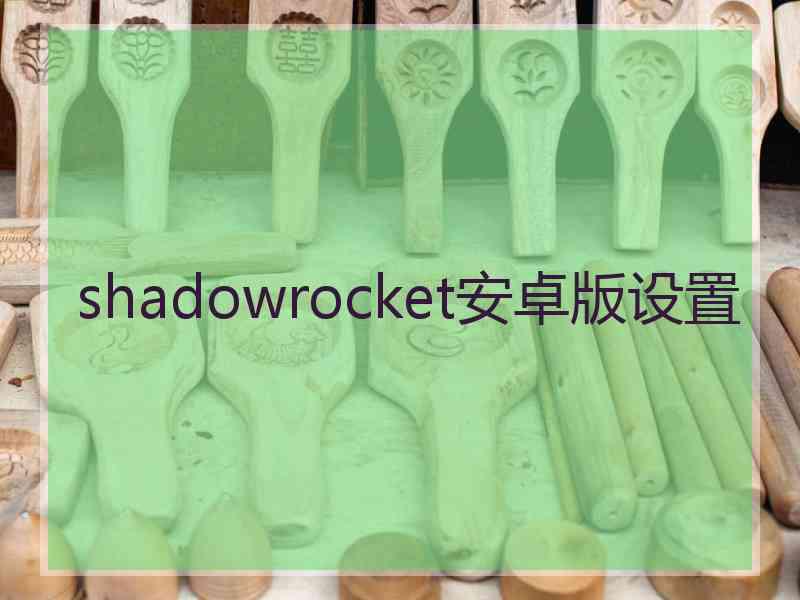 shadowrocket安卓版设置