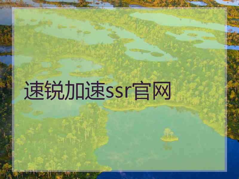 速锐加速ssr官网