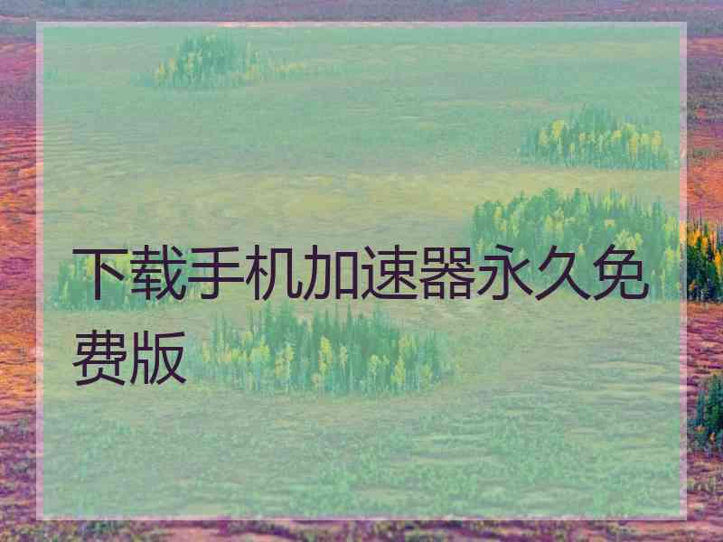 下载手机加速器永久免费版