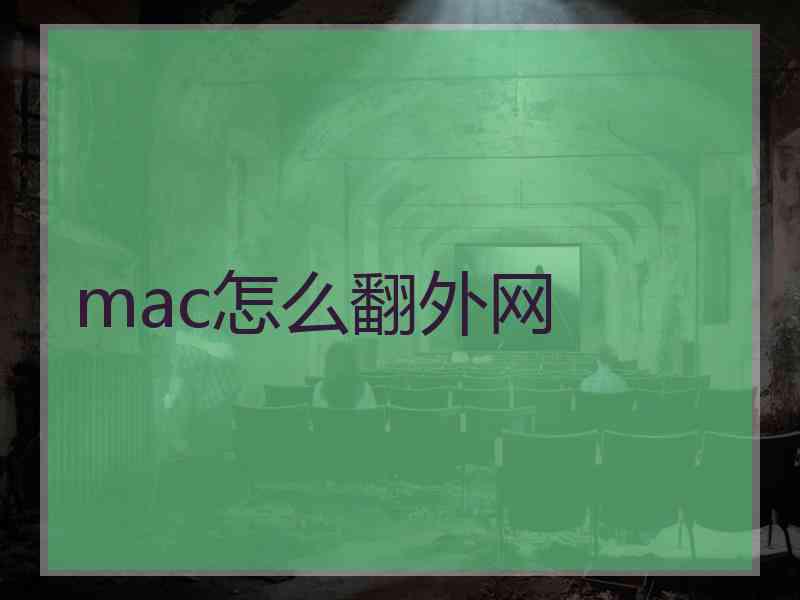 mac怎么翻外网