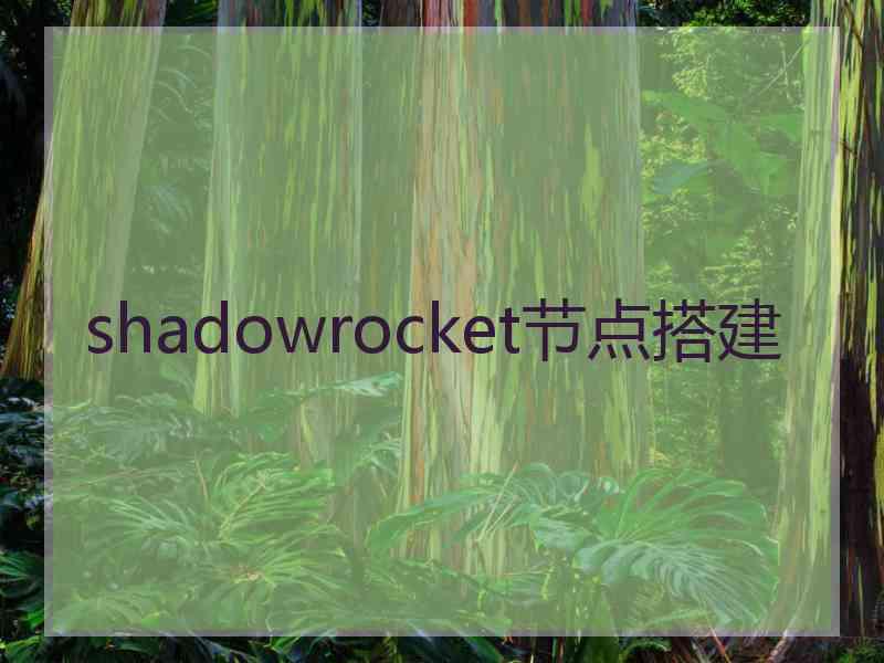 shadowrocket节点搭建