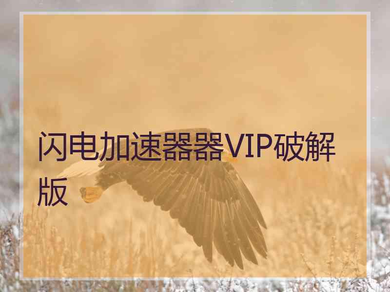 闪电加速器器VIP破解版