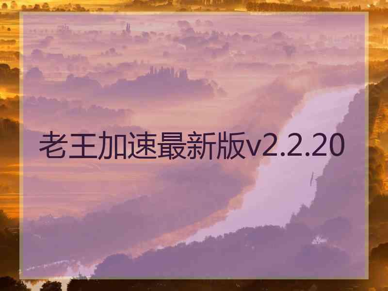 老王加速最新版v2.2.20