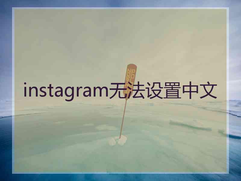 instagram无法设置中文