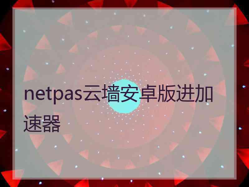 netpas云墙安卓版进加速器